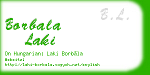 borbala laki business card